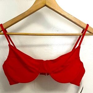 J. Crew Red underwire bikini top - 36B NEW